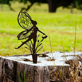 3Pcs Set Garden Fairy Silhouette Stakes Metal Fairy Garden Decor Lawn Ornament