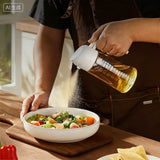 2 Pcs Glass Olive Oil Sprayer for Cooking 2 in 1 Olive Oil Dispenser Bottle for Kitchen