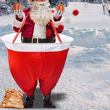 Santa Pants Toss Game Christmas Yard Game with 20 Plush Balls Hat