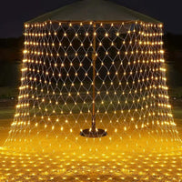 Solar/USB Powered LED Net Mesh Lights – Outdoor Waterproof 3x2m with 192 LEDs and 8 Modes Style 1