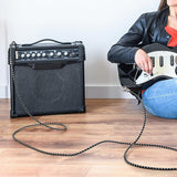 3m Guitar Cable 6.35mm Electric Instrument Bass Cord for Bass Amp