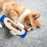 Pet Cat Kitten Kitty Rolling Sisal Scratching Post with 3 Trapped Ball Toys