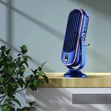 Wireless Cooling Table Fan Portable Tower Fan 5 Speed 720 Degree Oscillation Blue