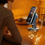 3-in-1 Induction Speaker with Phone Stand and Bluetooth 5.3 for Home Office Black