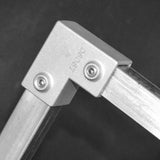 8 Piece Square Tube Connector 25x25mm Aluminum Alloy