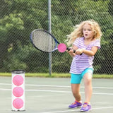 3Pcs Pink Practice Tennis Balls High Bounce Training Playing Tennis Balls for Beginners