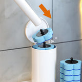 Standing/Wall Mounted Toilet Bowl Cleaning Brush with 50 Sponge Heads Toilet Wand with Storage Box