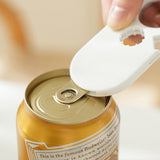 2 Pcs 5 in 1 Jar Bottle Can Opener Easy Attach Storage White