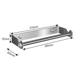 Under-Cabinet Stainless Steel Paper Towel Holder Wall-Mount Rack Organizer Silver
