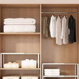 Expandable Closet Storage Rack Carbon Steel Adjustable Shelf White