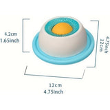 Pet Slow Feeder with Non-Slip Base Dog Textured Feeding Bowl for Wet Dry Food  Blue