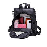 3-in-1 Anti-Theft Backpack for Women Men Convertible Handbag Travel Shoulder Bag Black
