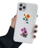 100 Pcs Natural Flower Stickers for Scrapbooking Self-Adhesive DIY Water Bottle Cards Decoration