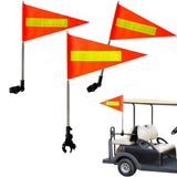 Bicycle Security Flag with Pole Reflective Strip Adjustable Stainless Steel Bicycle Handlebar Flag for Cycling Medium