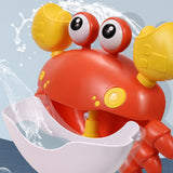 Crab Bubble Machine Bath Toy – With Music for Kids and Toddlers Bath Time Fun Red