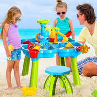 Sand Water Table Toy Set for Toddlers Outdoor Sand and Water Playing Beach Toys Style 1