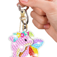 15 Styles DIY Rhinestone Painting Keychain Kits Christmas Decor