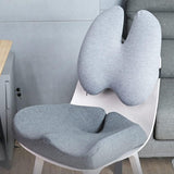 Ergonomic Seat Cushion for Office Chair Long Sitting Pad Pillow for Gaming Chair and Auto Seat Light Gray