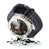 3 in 1 Screen Protector for Samsung Galaxy Watch Ultra 2 47mm with Bezel Ring Silver