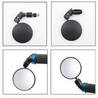 2 PCS Adjustable Handlebar Bike Mirrors – Rearview for Mountain & Road Bikes
