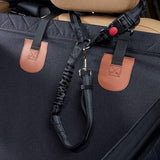 Large Dog Auto Seat with Hard Base and Back Seat Extender for Pets Black