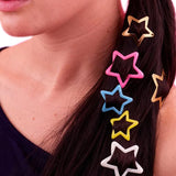 100PCS Colorful Y2K Star Snap Hair Clips and Barrettes