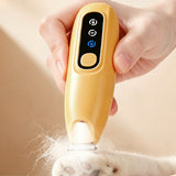 Electric Pet Paw Trimmer with 18mm Ceramic Blade and LED Light Orange