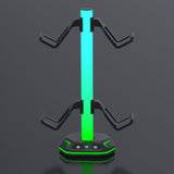 2-Tier Game Controller Holder Headset Stand with RGB Light Modes for PS5 Consoles