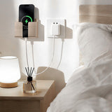 2 Pack Wall Mount Phone Holder No-Drill Phone Space-Saving Stand with Adhesive Backing for Home Dorm Apartment RV Gold