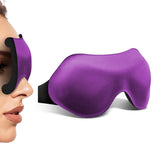 Adjustable Soft Sleep Masks for Side Sleepers for Women Men Travel Night Blindfold Purple