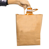 50 PCS Brown Kraft Paper Gift Shopping Bags with Handles for DIY
