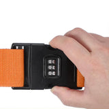 200cm Packing Strap Cross for Suitcase with Combination Security Lock Orange