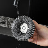Kitchen Steel Wool Cleaning Brush Handle with 5 Replacement Heads