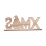 3Pcs Wooden Christmas Decoration Ornaments Xmas Mantel Decor Table Top Ornaments