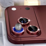 Glitter Camera Lens Film for iPhone 18 Pro and iPhone 18 Pro Max Red