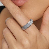 3 PCS Stainless Steel 360 Degree Spinner Ring Set Gold Silver Rainbow