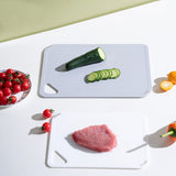 3 PCS Plastic Cutting Board Set for Cooking Camping with Hanging Loop Gray