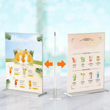 3 Pcs Acrylic Sign Holders Clear Menu Stand Vertical Flyer Display