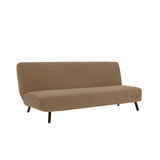 Stretch Armless Cover Sofa Bed Slipcover Protector Elastic Futon Protector Camel