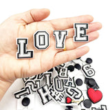 80 Piece Letter Number Heart Charms for Clog Shoes