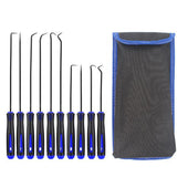 10PCS Alloy Steel Automotive Oil Seal Hook Pullers with Protective Sleeves Style 2
