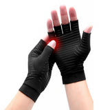 Copper Infused Compression Gloves Wrist Finger Support for Men Women
