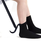 2-in-1 Shoe Horn & Dressing Aid Adjustable Shoe Horn for Easy Shoe Clothing Wear Black