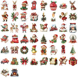 50 PCS Vintage Waterproof PET Christmas Stickers for DIY Crafts