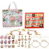 24 DAYS Christmas Advent Countdown Calendar Bracelets Set DIY Charm Bracelet Making Kit Style 3