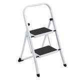 2-Step Ladder Folding Step Stool with Wide Anti-Slip Pedal and Convenient Handgrip