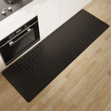 Waterproof Leather Kitchen Mat Non Slip for Standing Work Areas Black
