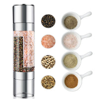 2-in-1 Stainless Steel Salt & Pepper Grinder – Adjustable Spice Mill for Kitchen