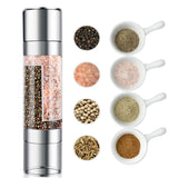 2-in-1 Stainless Steel Salt & Pepper Grinder – Adjustable Spice Mill for Kitchen