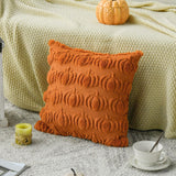 Fall Pillow Covers – Halloween Pumpkin Decor Faux Fur Pillowcase for Chair & Sofa Brown